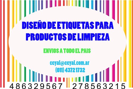 DISEÑO DE ETIQUETAS PARA PRODUCTOS DE LIMPIEZA CEYAL ARGENTINA