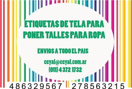 Impresion de Etiquetas de Poliamida Tyvek Confeccion Textil GBA (011) 4372 1732