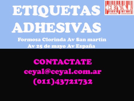etiquetas adhesivas formosa clorinda ceyal argentina