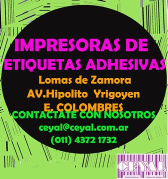 impresora de etiquetas Lomas de Zamora AV.HIPOLITO YRIGOYEN, E
