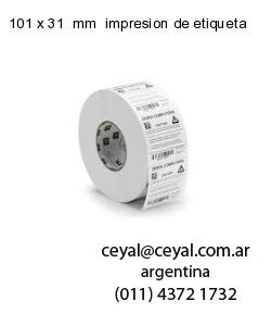 101 x 31  mm  impresion de etiqueta