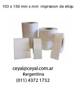 103 x 159 mm x mm  impresion de etiqueta