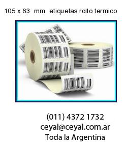 105 x 63  mm  etiquetas rollo termico