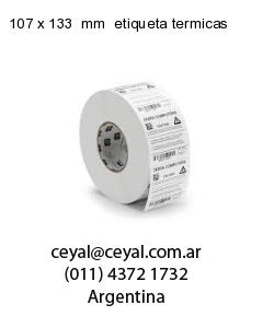 107 x 133  mm  etiqueta termicas