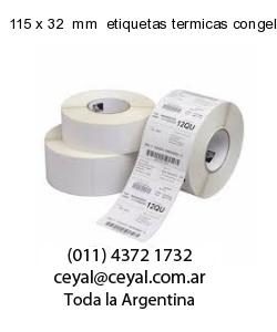 115 x 32  mm  etiquetas termicas congelados