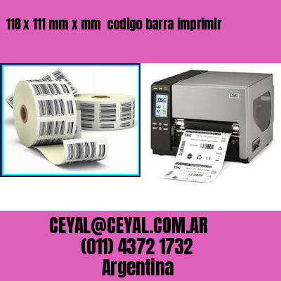 118 x 111 mm x mm  codigo barra imprimir