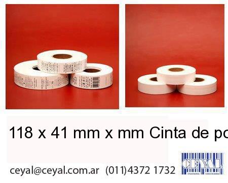 118 x 41 mm x mm Cinta de poliamida