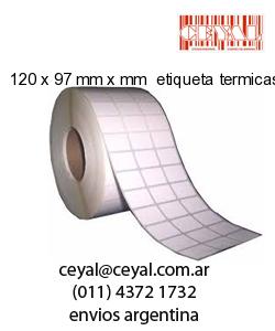 120 x 97 mm x mm  etiqueta termicas