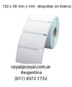 122 x 56 mm x mm  etiquetas en blanco rectangulares