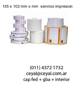 135 x 102 mm x mm  servicio impresion etiquetas correlativas