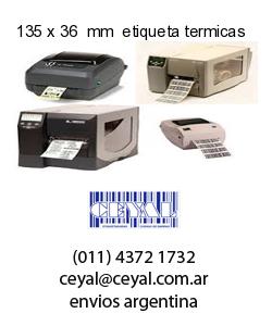 135 x 36  mm  etiqueta termicas