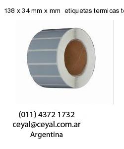138 x 34 mm x mm  etiquetas termicas top