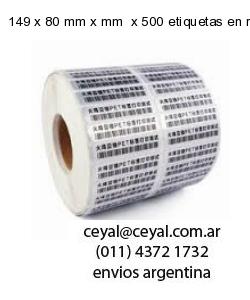 149 x 80 mm x mm  x 500 etiquetas en rollo