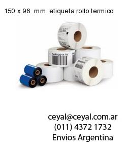 150 x 96  mm  etiqueta rollo termico