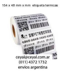 154 x 48 mm x mm  etiqueta termicas