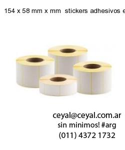 154 x 58 mm x mm  stickers adhesivos en rollos