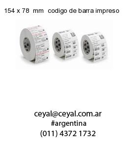 154 x 78  mm  codigo de barra impreso