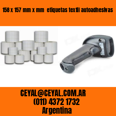 158 x 157 mm x mm  etiquetas textil autoadhesivas