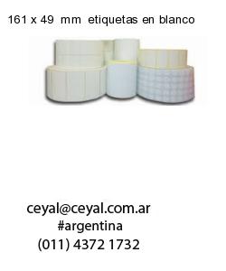 161 x 49  mm  etiquetas en blanco