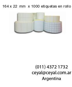 164 x 22  mm  x 1000 etiquetas en rollo