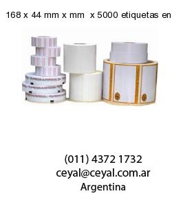 168 x 44 mm x mm  x 5000 etiquetas en rollo