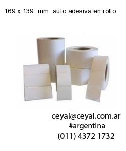169 x 139  mm  auto adesiva en rollo