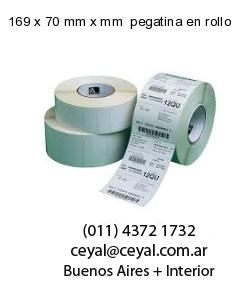 169 x 70 mm x mm  pegatina en rollo