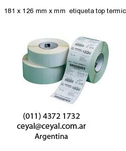 181 x 126 mm x mm  etiqueta top termicas