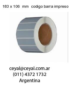 183 x 106  mm  codigo barra impreso