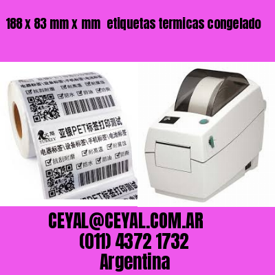 188 x 83 mm x mm  etiquetas termicas congelado