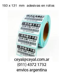 193 x 131  mm  adesivas en rollos