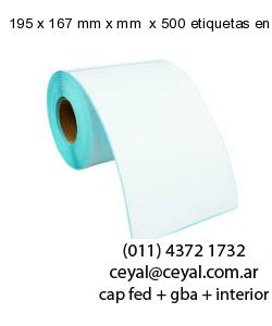 195 x 167 mm x mm  x 500 etiquetas en rollo