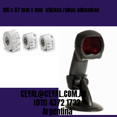 195 x 67 mm x mm  stickes rollos adhesivos