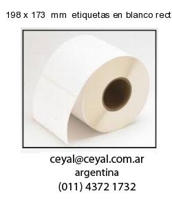 198 x 173  mm  etiquetas en blanco rectangulares