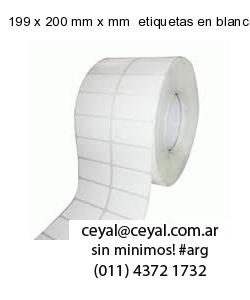 199 x 200 mm x mm  etiquetas en blanco