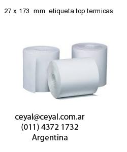 27 x 173  mm  etiqueta top termicas
