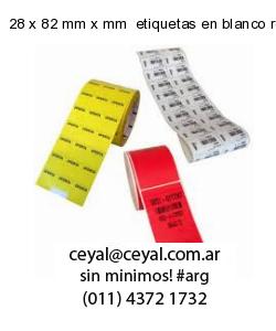 28 x 82 mm x mm  etiquetas en blanco rectangulares