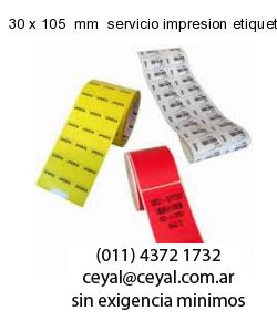 30 x 105  mm  servicio impresion etiquetas opp