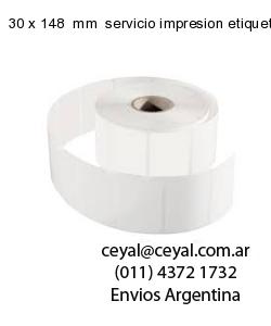 30 x 148  mm  servicio impresion etiquetas offset