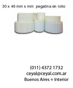 30 x 46 mm x mm  pegatina en rollo