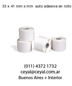 33 x 41 mm x mm  auto adesiva en rollo
