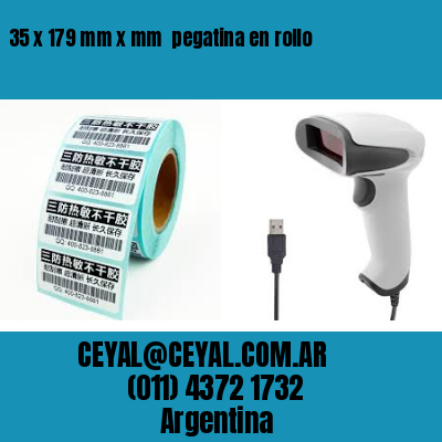 35 x 179 mm x mm  pegatina en rollo