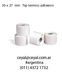 35 x 27  mm  Top termico adhesivo