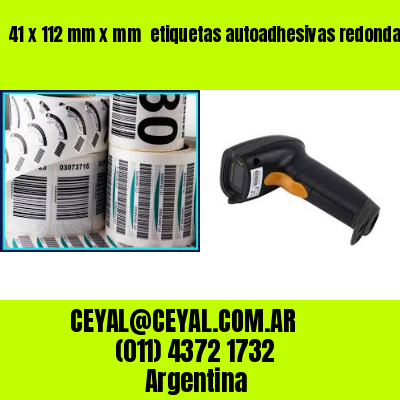 41 x 112 mm x mm  etiquetas autoadhesivas redondas