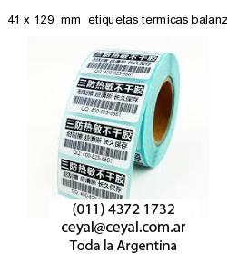 41 x 129  mm  etiquetas termicas balanzas