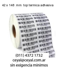 42 x 148  mm  top termica adhesiva