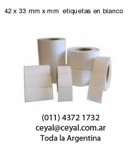 42 x 33 mm x mm  etiquetas en blanco