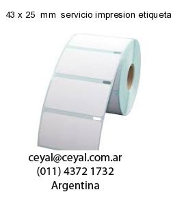 43 x 25  mm  servicio impresion etiquetas offset