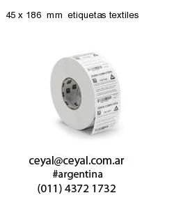 45 x 186  mm  etiquetas textiles