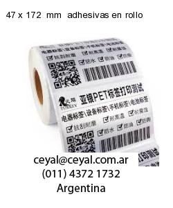 47 x 172  mm  adhesivas en rollo